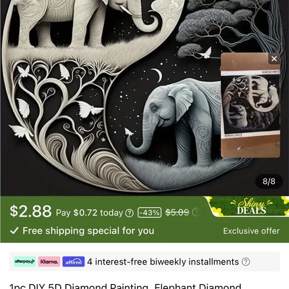 5D Diamond Painting Full of Diamonds Living Room Decor - Picture 6 of 15